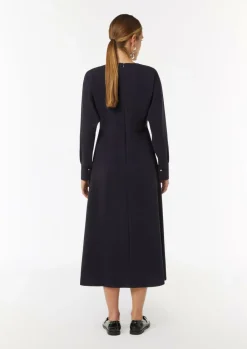 Stilvolles Midikleid mit Fledermausärmeln-Comma Hot