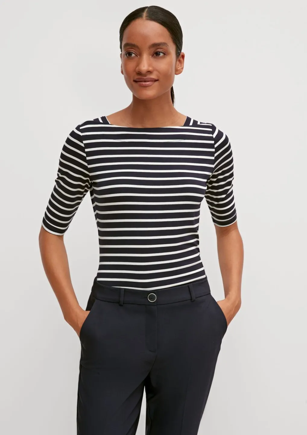 Streifenshirt mit halben Ärmeln-Comma Sale