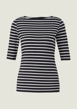 Streifenshirt mit halben Ärmeln-Comma Sale