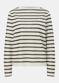 Streifenshirt mit U-Boot-Ausschnitt-Comma Clearance