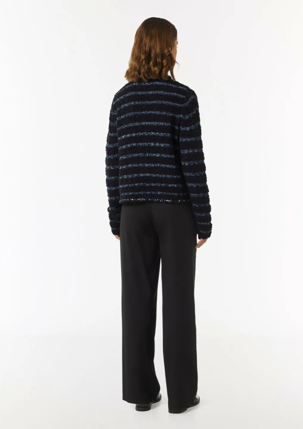 Strickjacke aus Effektgarn mit Fransen-Comma Discount