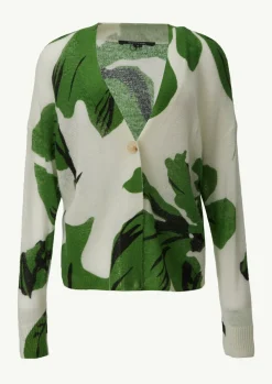 Strickjacke mit All-over-Print-Comma Best