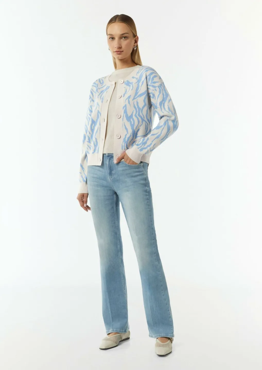 Strickjacke mit Jacquard-Muster-Comma Sale