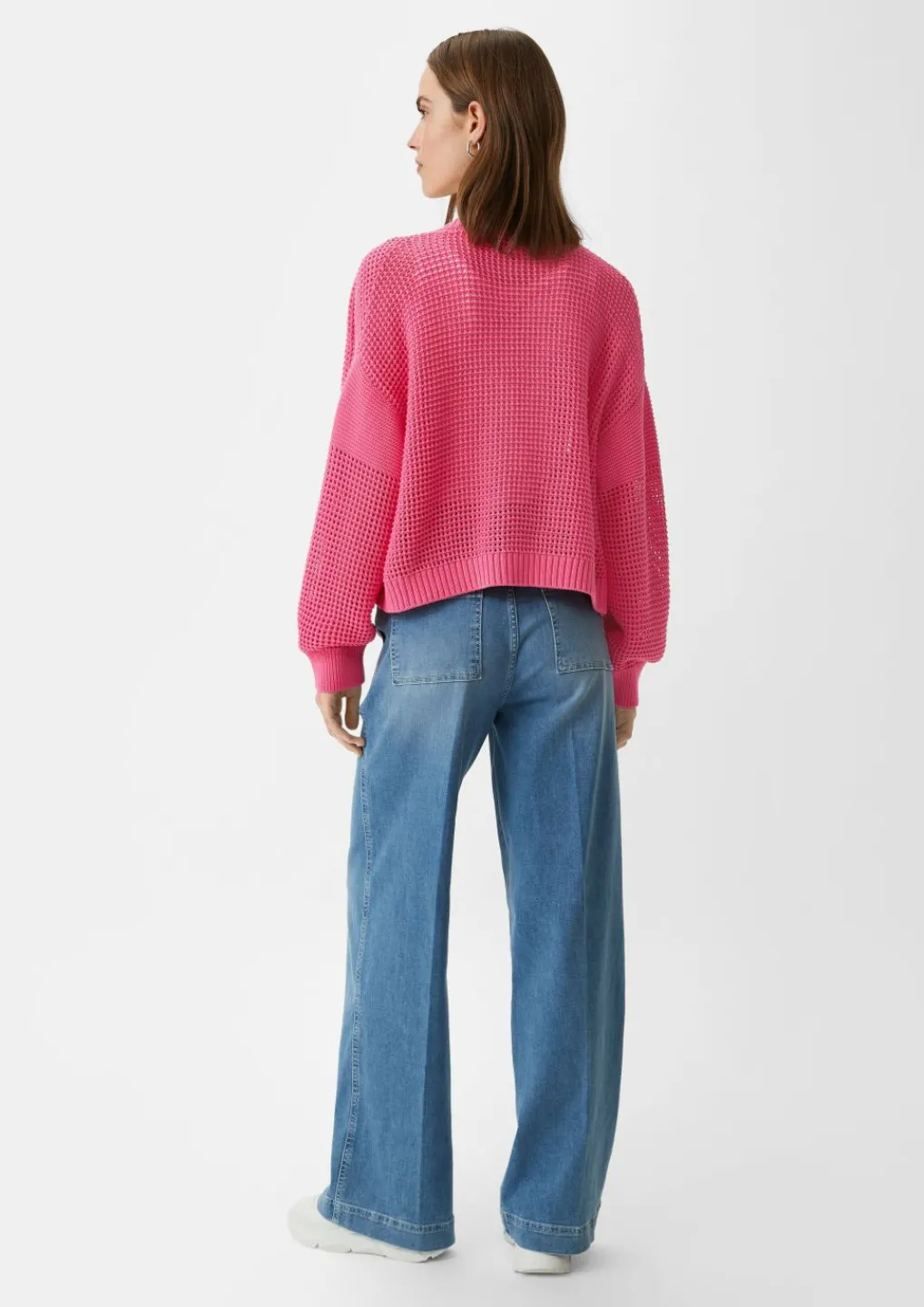 Strickjacke mit Lochmuster-Comma Best