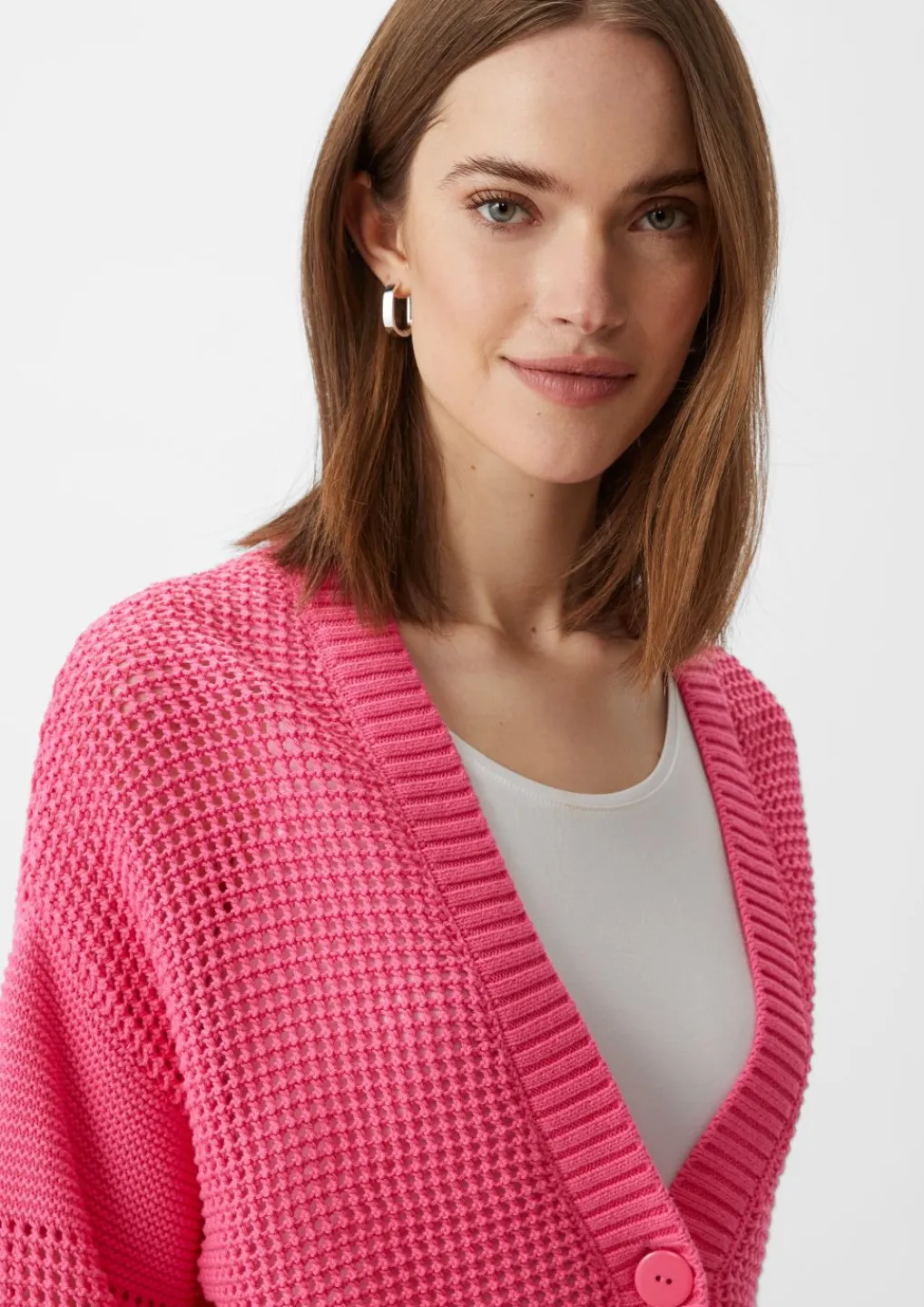 Strickjacke mit Lochmuster-Comma Best