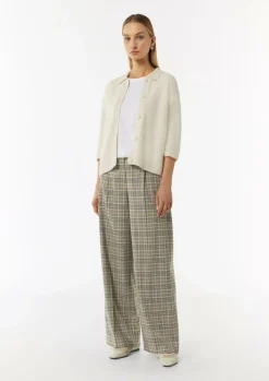 Strickjacke mit Polokragen und Knöpfen-Comma Fashion