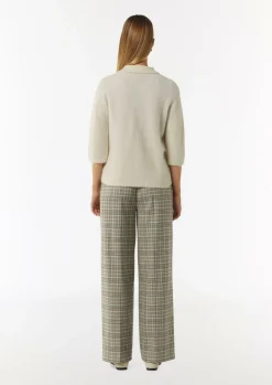 Strickjacke mit Polokragen und Knöpfen-Comma Fashion
