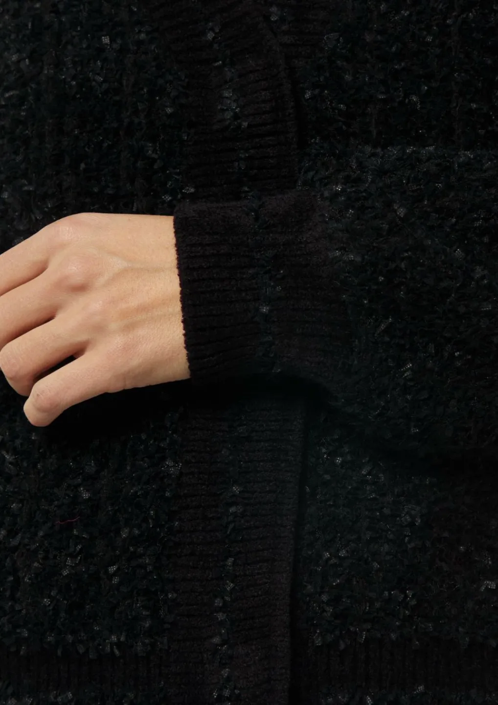Strickjacke mit verdeckter Knopfleiste-Comma Outlet