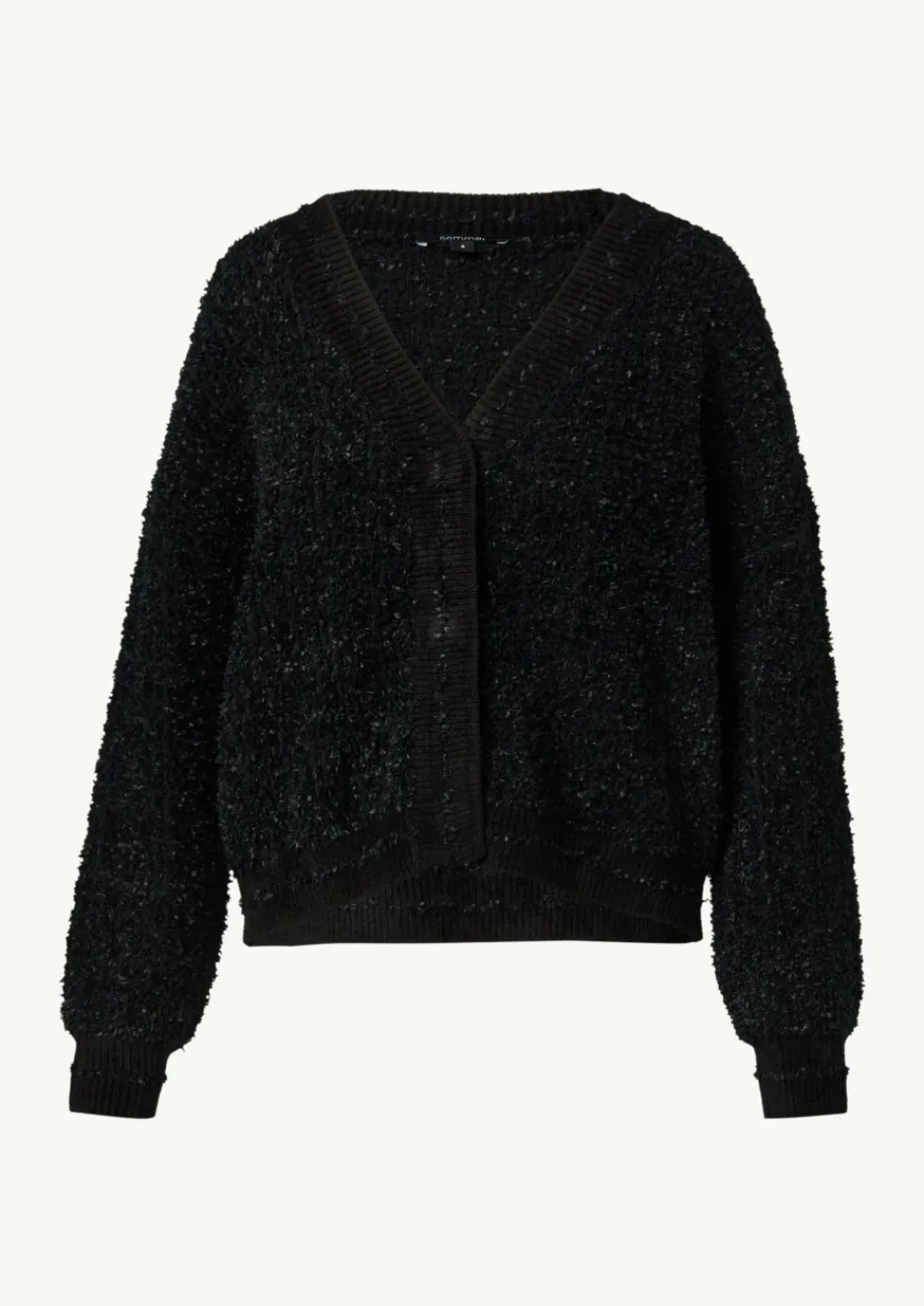 Strickjacke mit verdeckter Knopfleiste-Comma Outlet