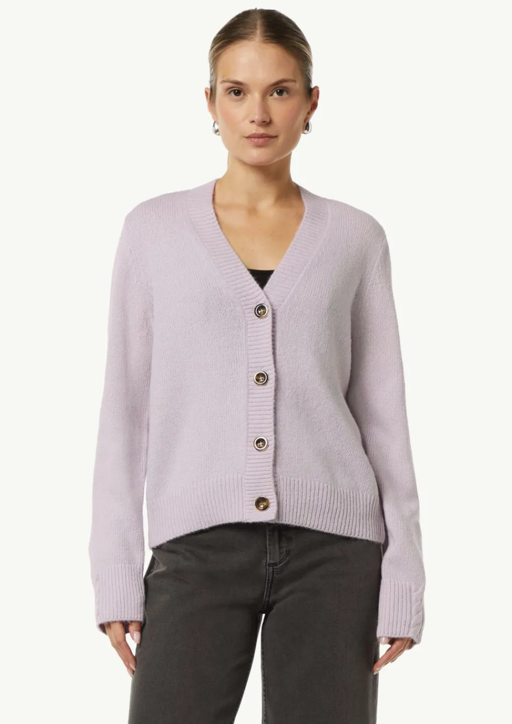 Strickjacke mit Zopf-Detail-Comma Discount