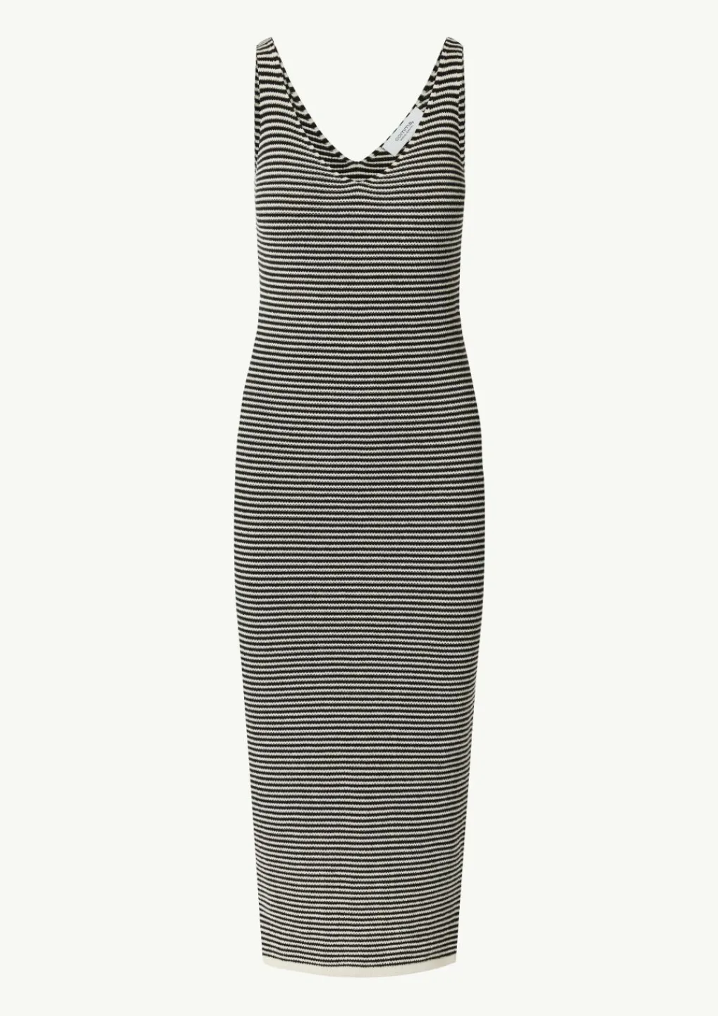 Strickkleid aus Baumwolle mit Streifen-Comma New