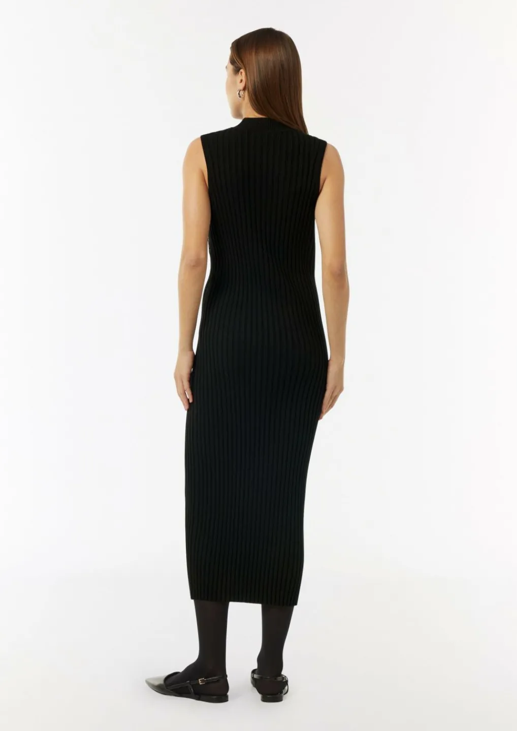 Strick-Kleid mit Stehkragen und Pailletten-Comma Clearance
