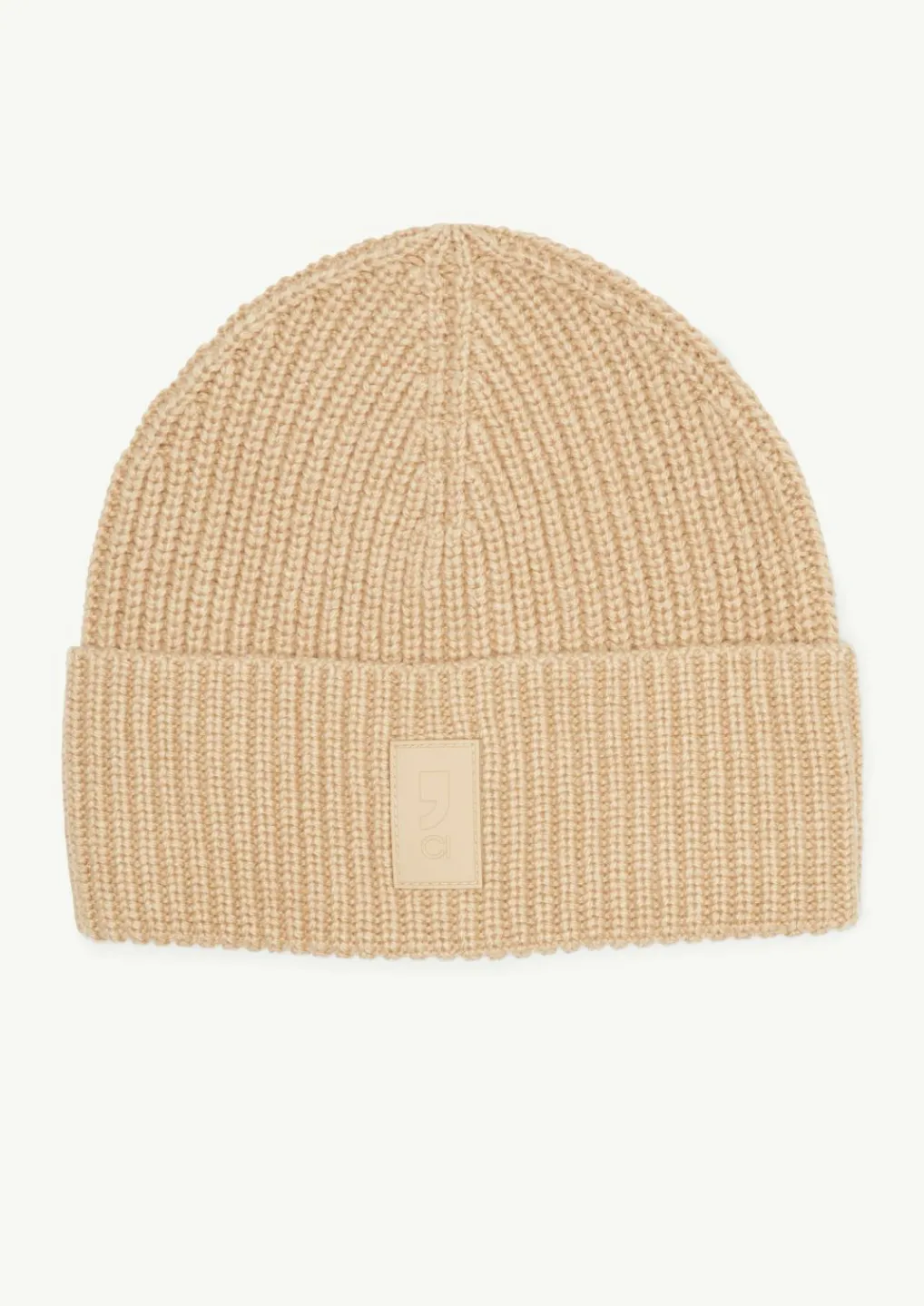 Strickmütze mit Label-Patch-Comma Clearance