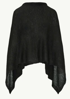 Strick-Poncho mit Glitzergarn und Pailletten-Comma Sale