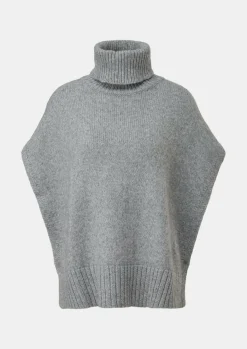 Strickponcho mit Rollkragen-Comma Fashion