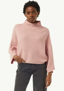 Strick-Poncho mit Stehkragen-Comma Online