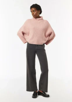 Strick-Poncho mit Stehkragen-Comma Online