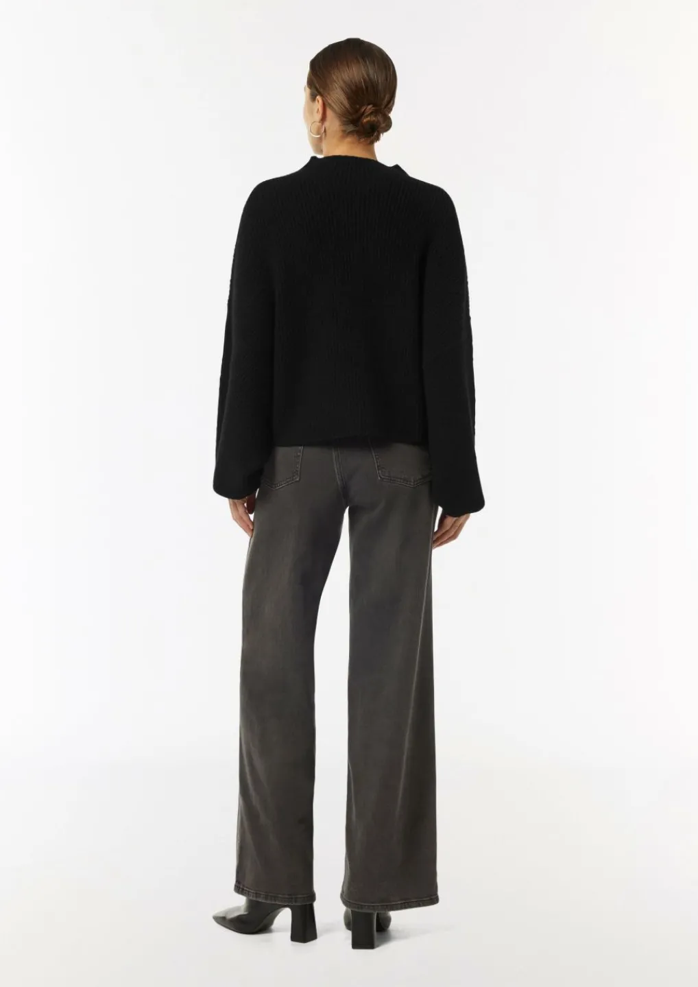 Strick-Poncho mit Stehkragen-Comma New