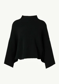Strick-Poncho mit Stehkragen-Comma New
