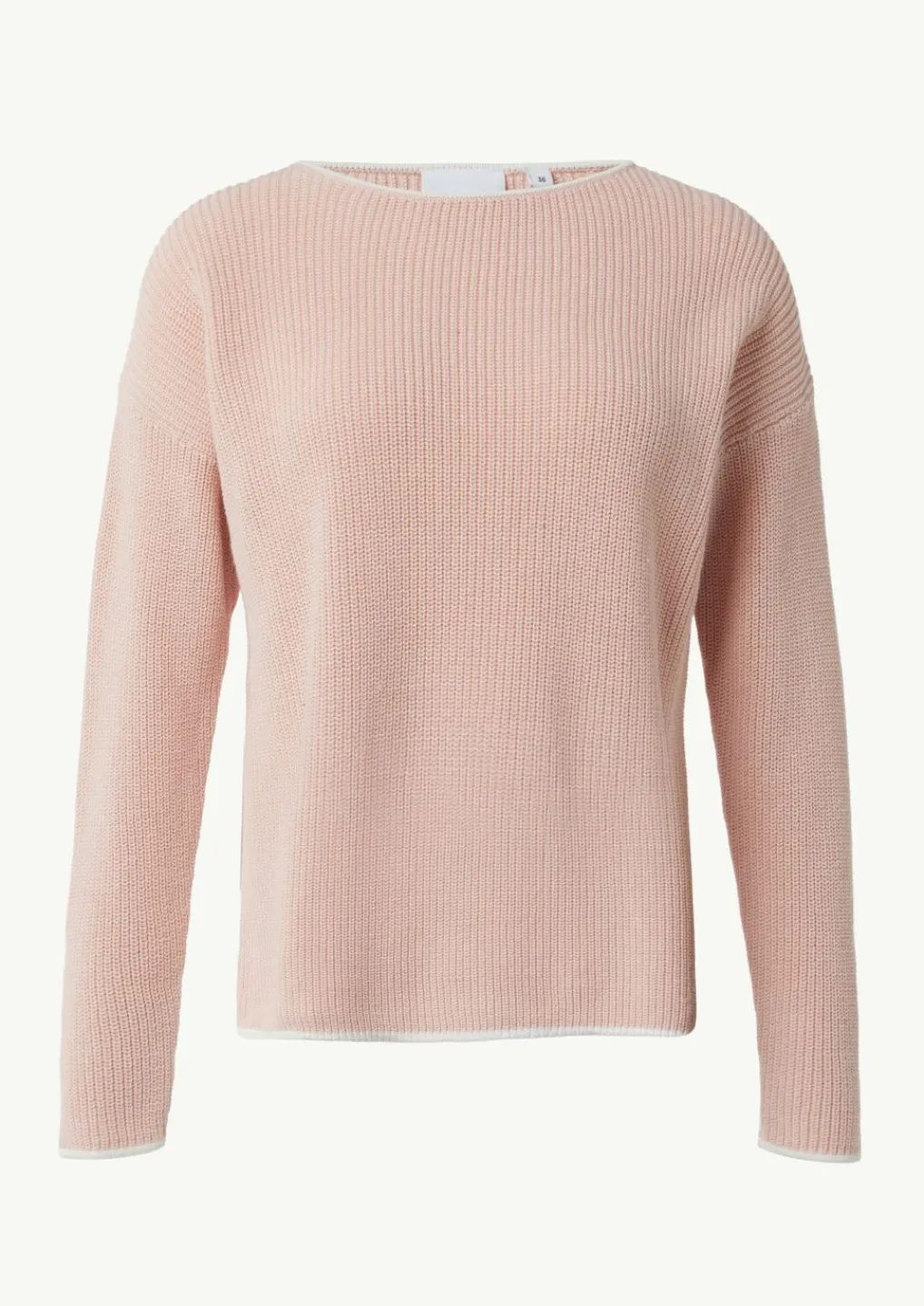 Strickpullover aus Baumwolle mit überschnittenen Schultern-Comma Fashion