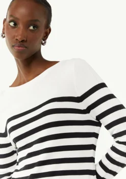 Strickpullover aus Viskosemix mit Kontrast-Details-Comma Clearance