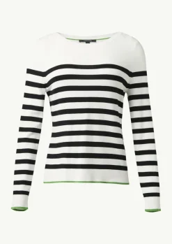 Strickpullover aus Viskosemix mit Kontrast-Details-Comma Clearance
