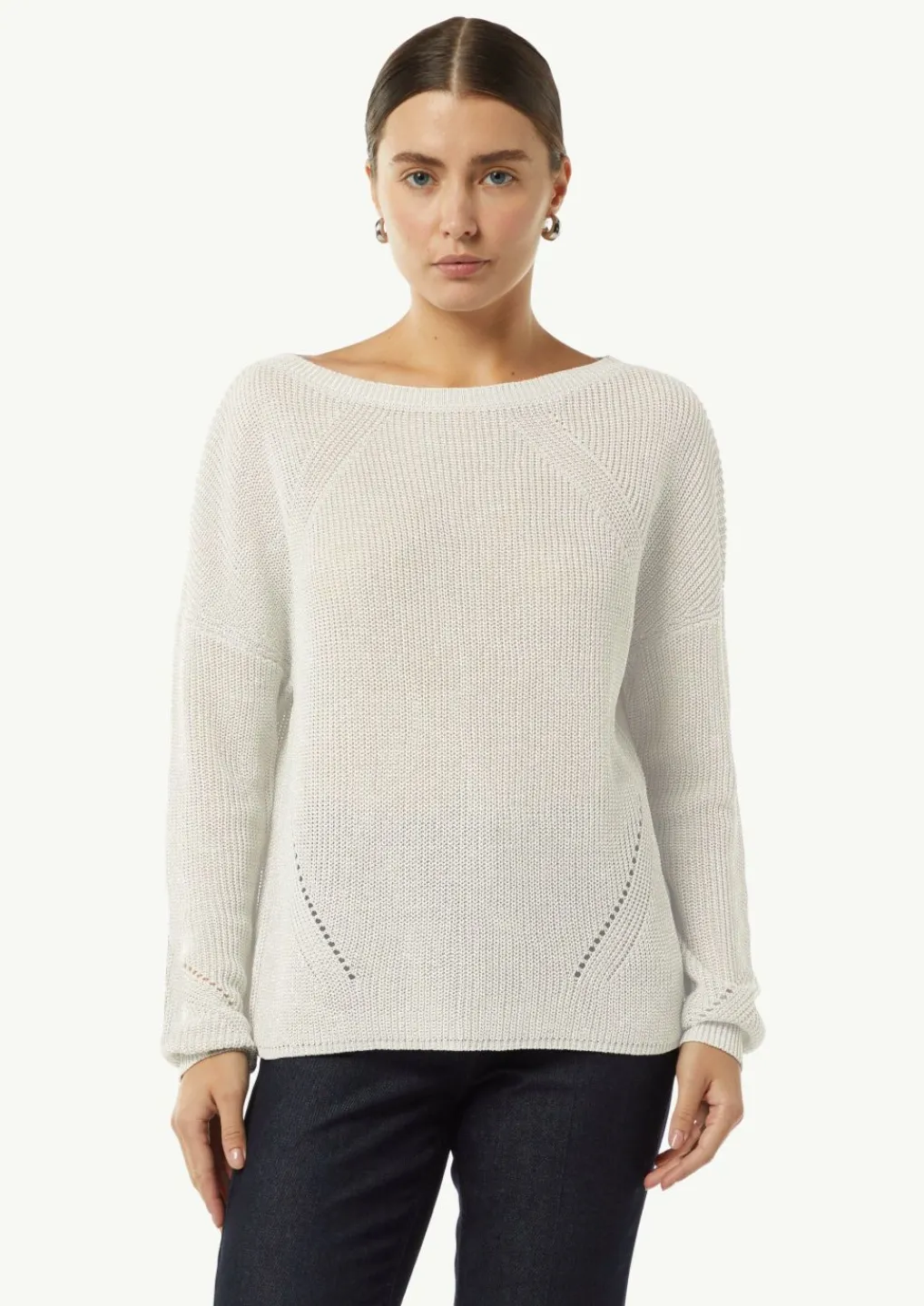 Strickpullover aus Viskosemix mit Glitzergarn-Comma Hot