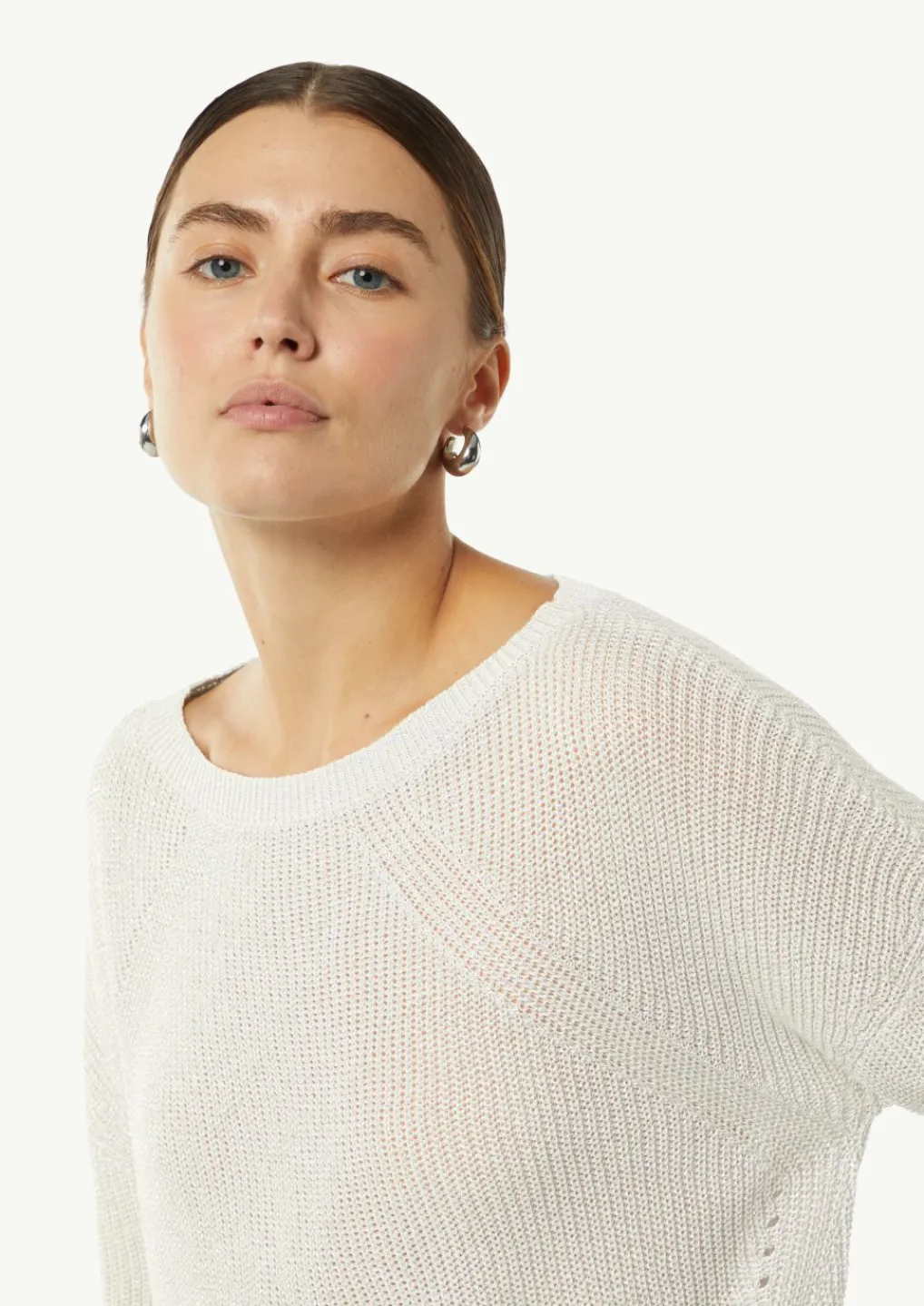 Strickpullover aus Viskosemix mit Glitzergarn-Comma Hot