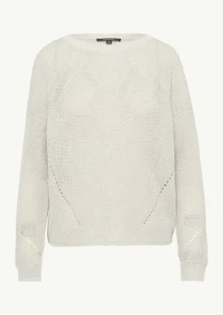 Strickpullover aus Viskosemix mit Glitzergarn-Comma Hot