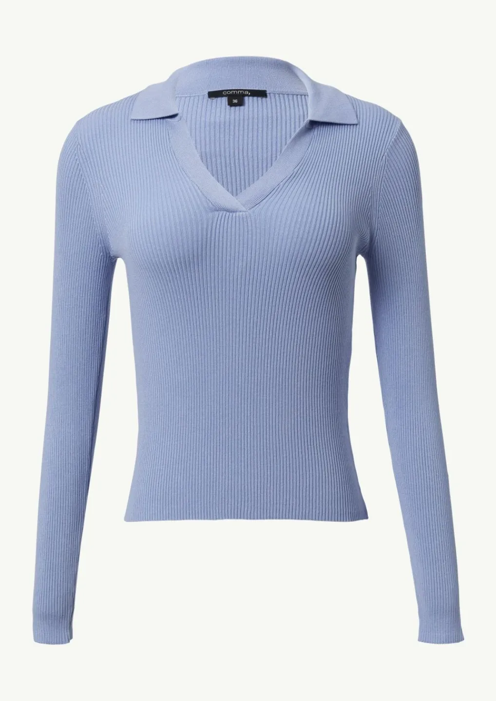 Strickpullover aus Viskosemix mit Polokragen-Comma Sale