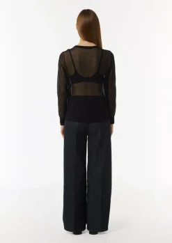 Strickpullover in transparenter Optik-Comma Discount
