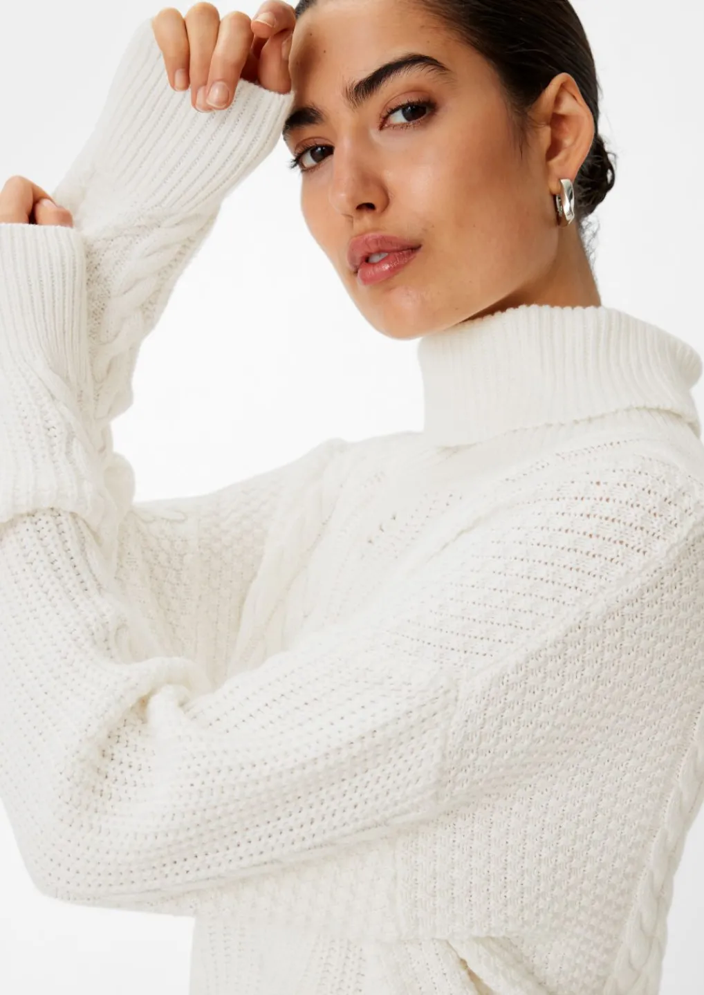 Strickpullover mit Ajour-Muster-Comma Hot