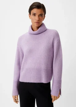 Strickpullover mit breiter Rippblende-Comma Best