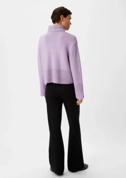 Strickpullover mit breiter Rippblende-Comma Best