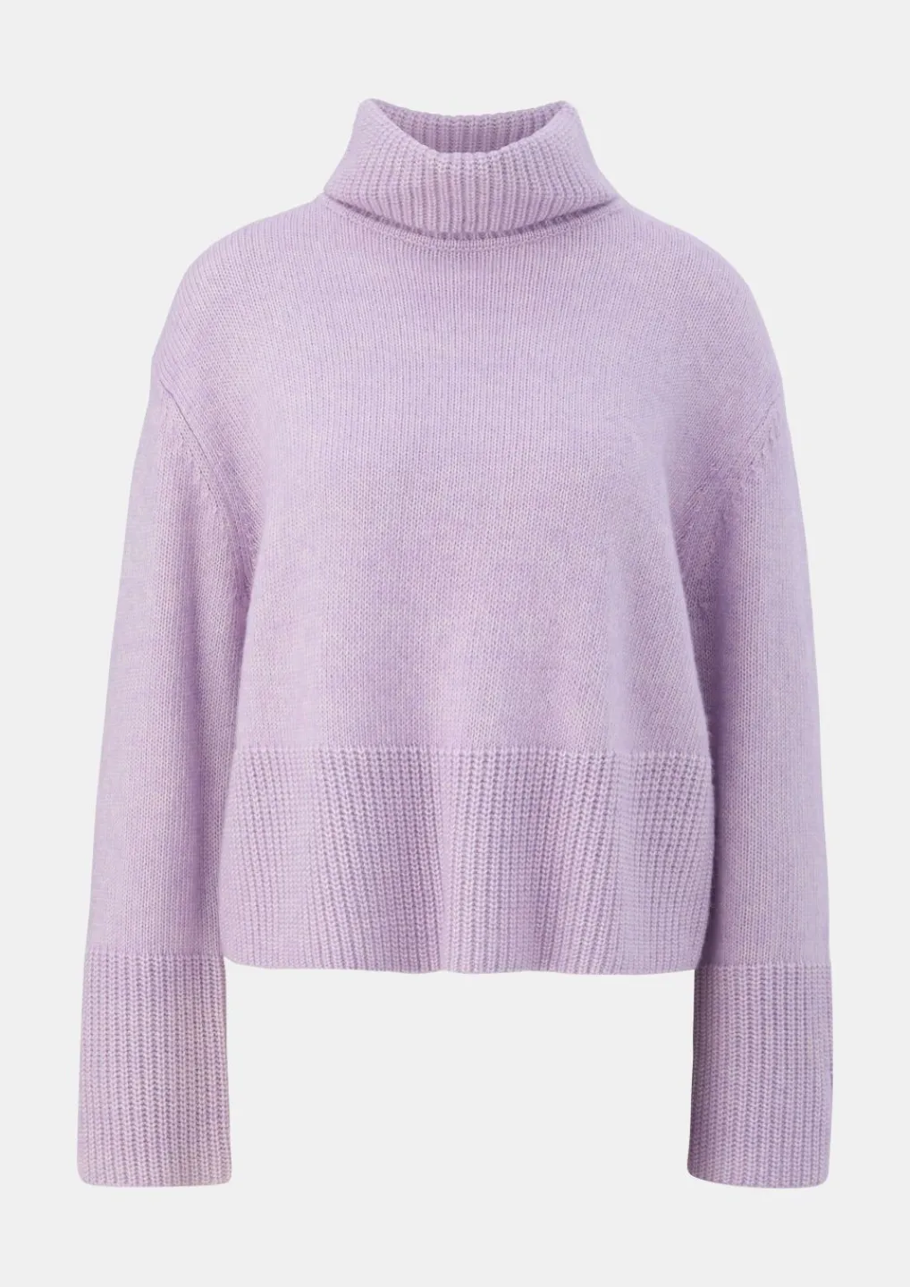 Strickpullover mit breiter Rippblende-Comma Best