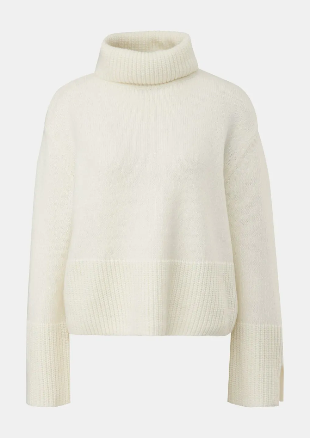 Strickpullover mit breiter Rippblende-Comma Best