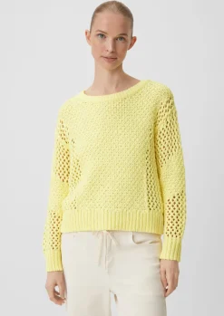 Strickpullover mit Label-Patch-Comma Discount