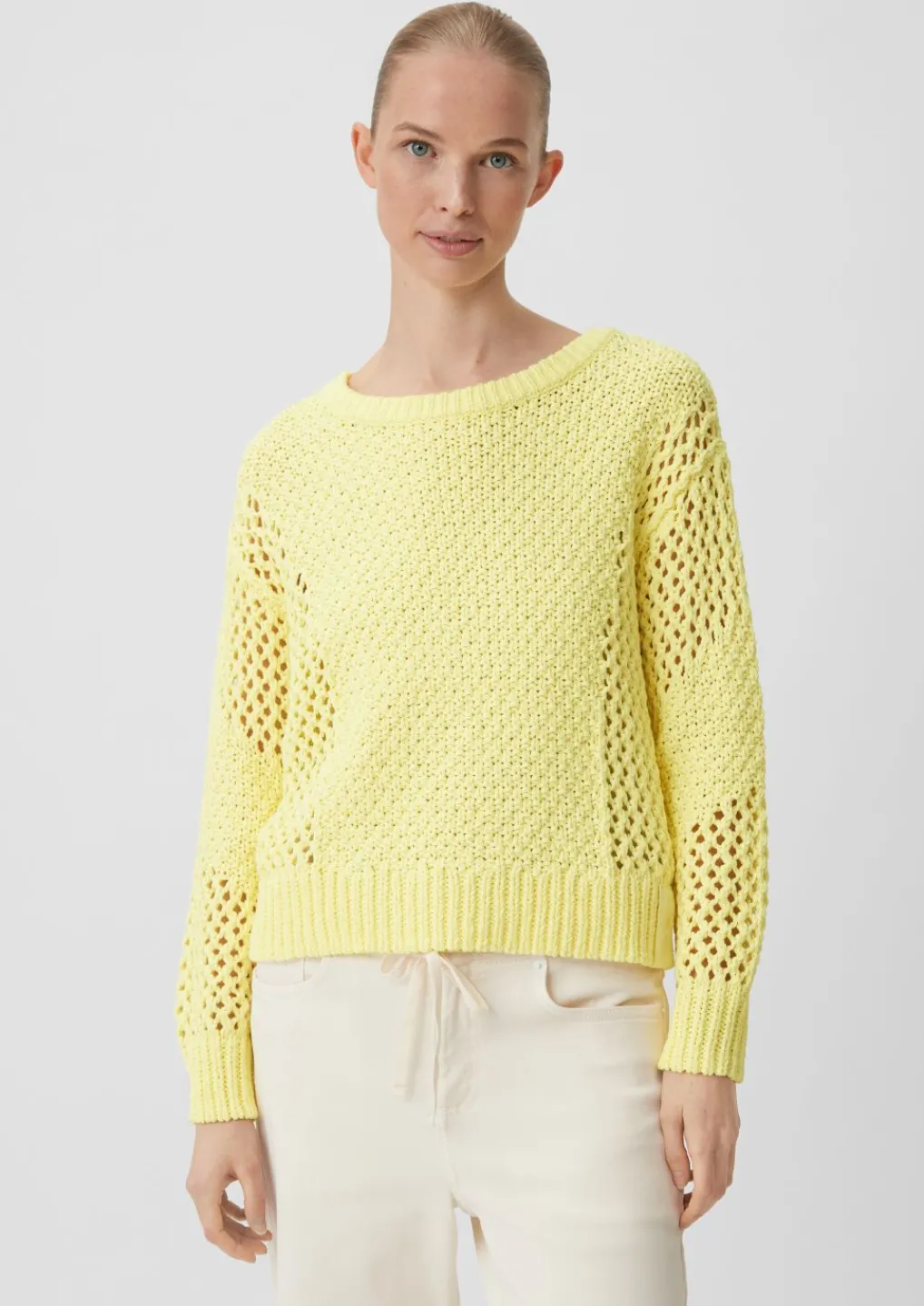 Strickpullover mit Label-Patch-Comma Discount