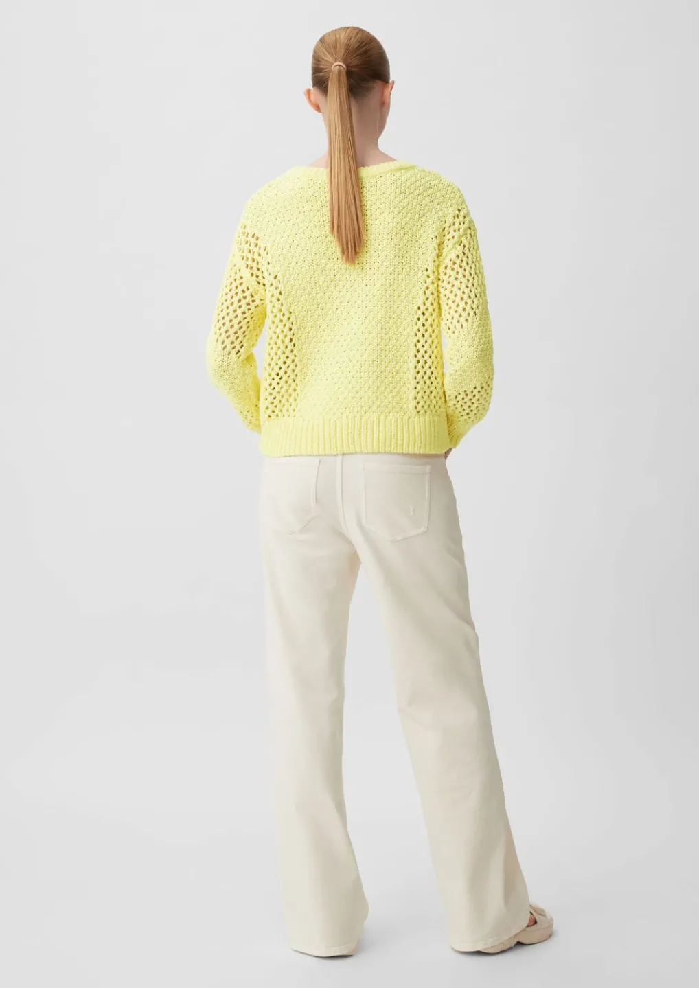 Strickpullover mit Label-Patch-Comma Discount