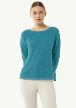 Strickpullover mit Metallic-Garn-Details an Saum und Bündchen-Comma Discount