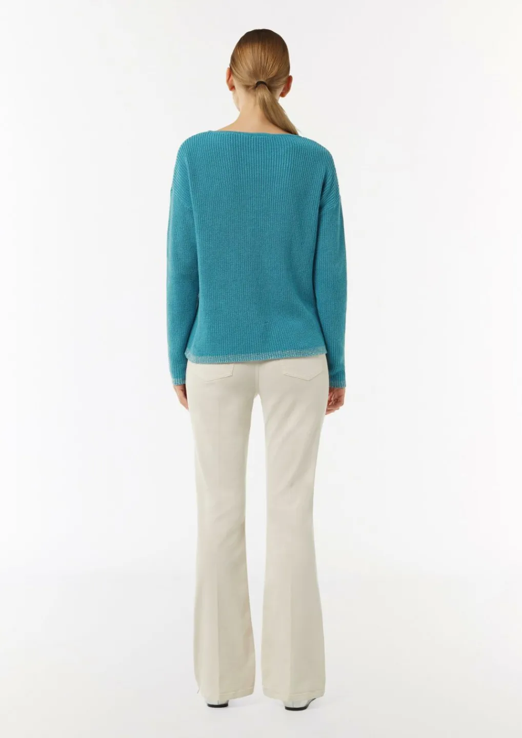 Strickpullover mit Metallic-Garn-Details an Saum und Bündchen-Comma Discount