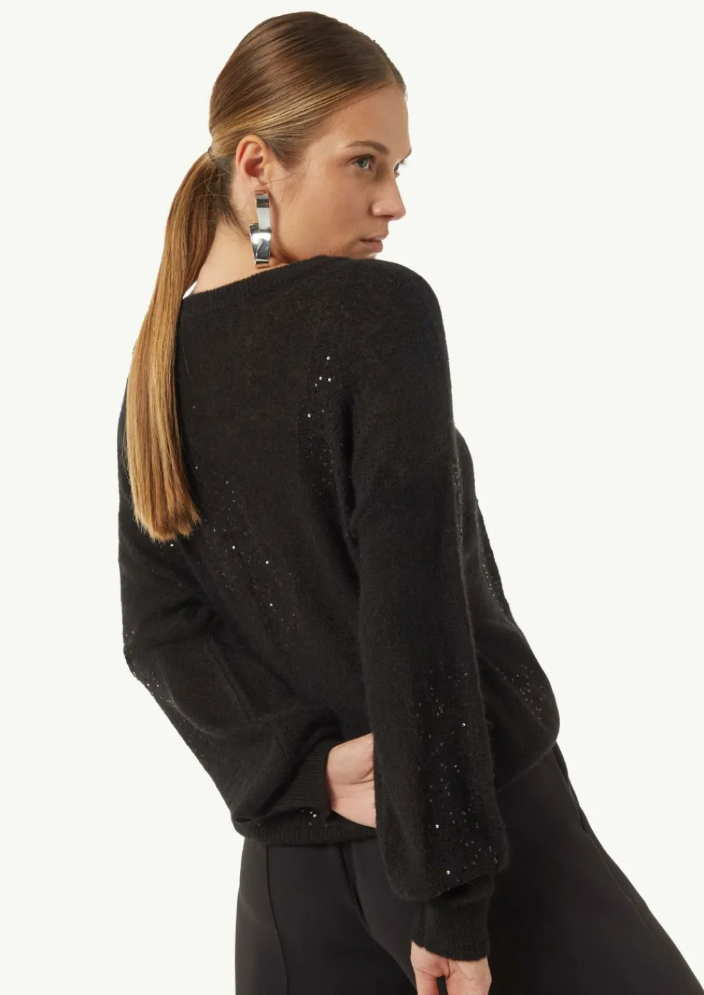 Strickpullover mit Pailletten-Comma Hot