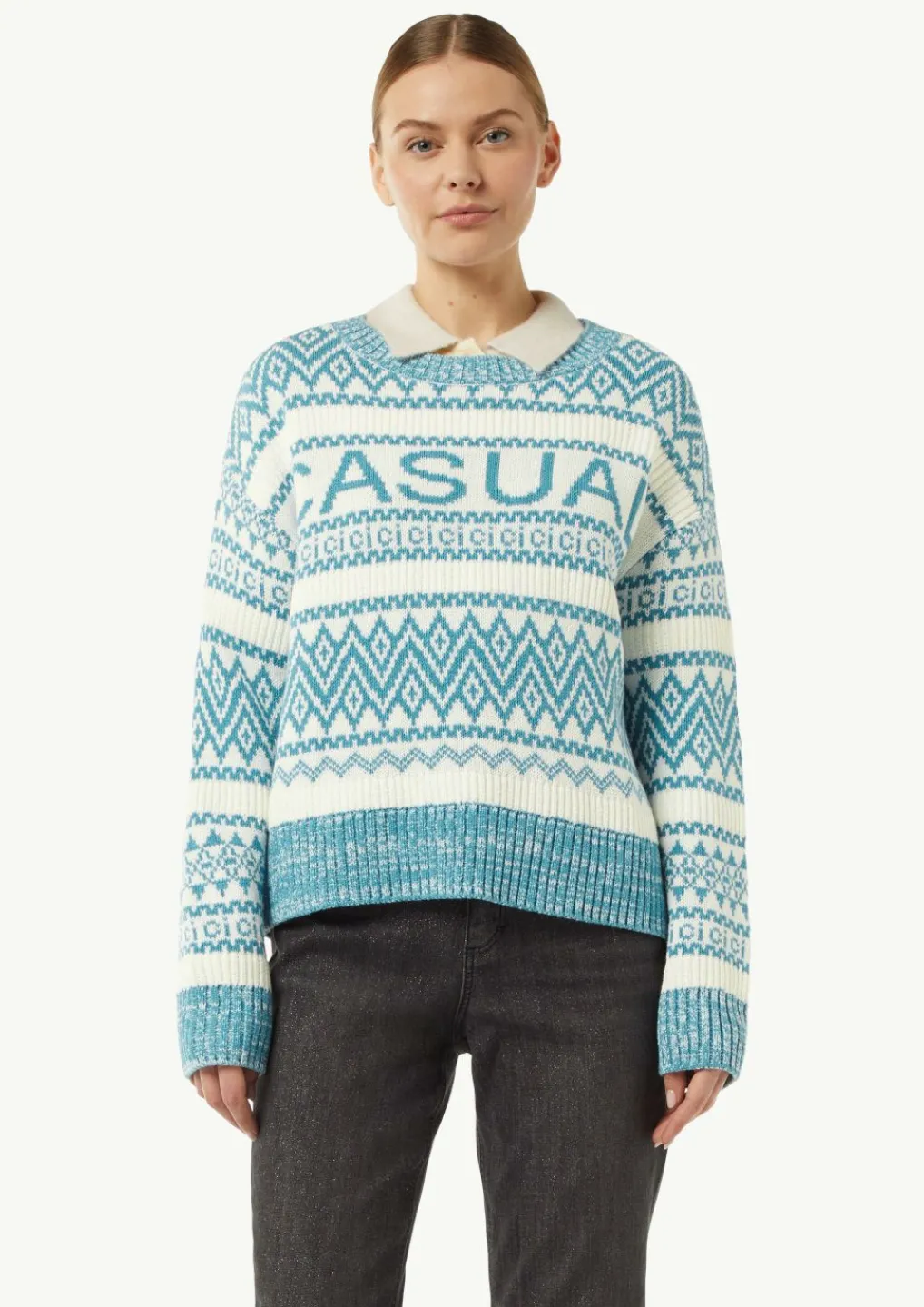 Strickpullover mit Rippblende-Comma Clearance