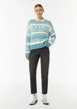 Strickpullover mit Rippblende-Comma Clearance