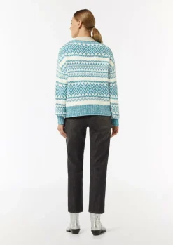 Strickpullover mit Rippblende-Comma Clearance