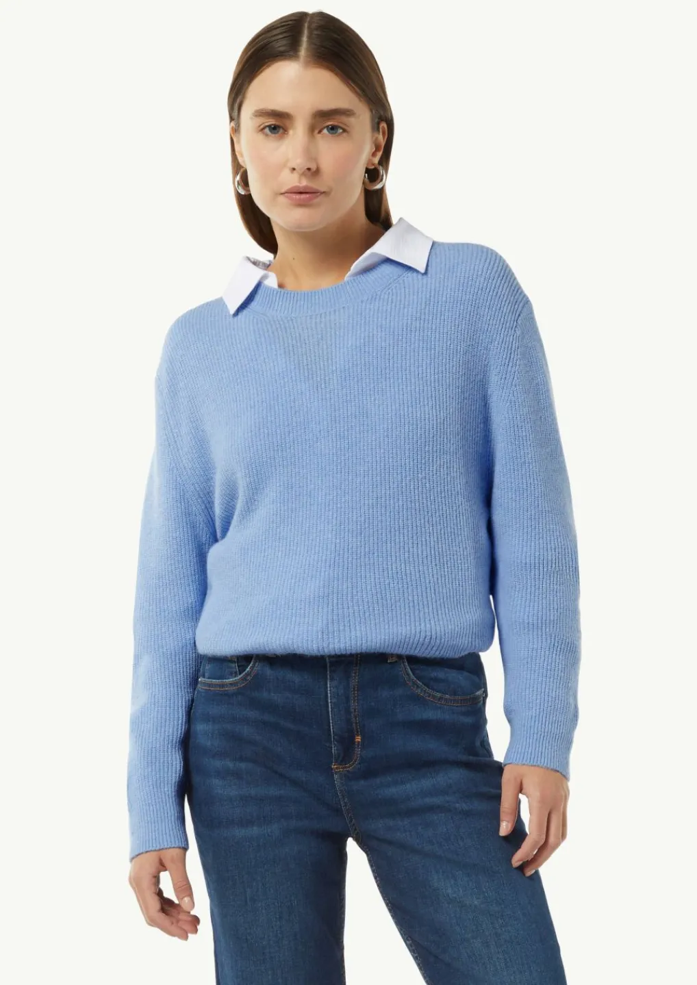 Strickpullover mit Rippstruktur-Comma Best