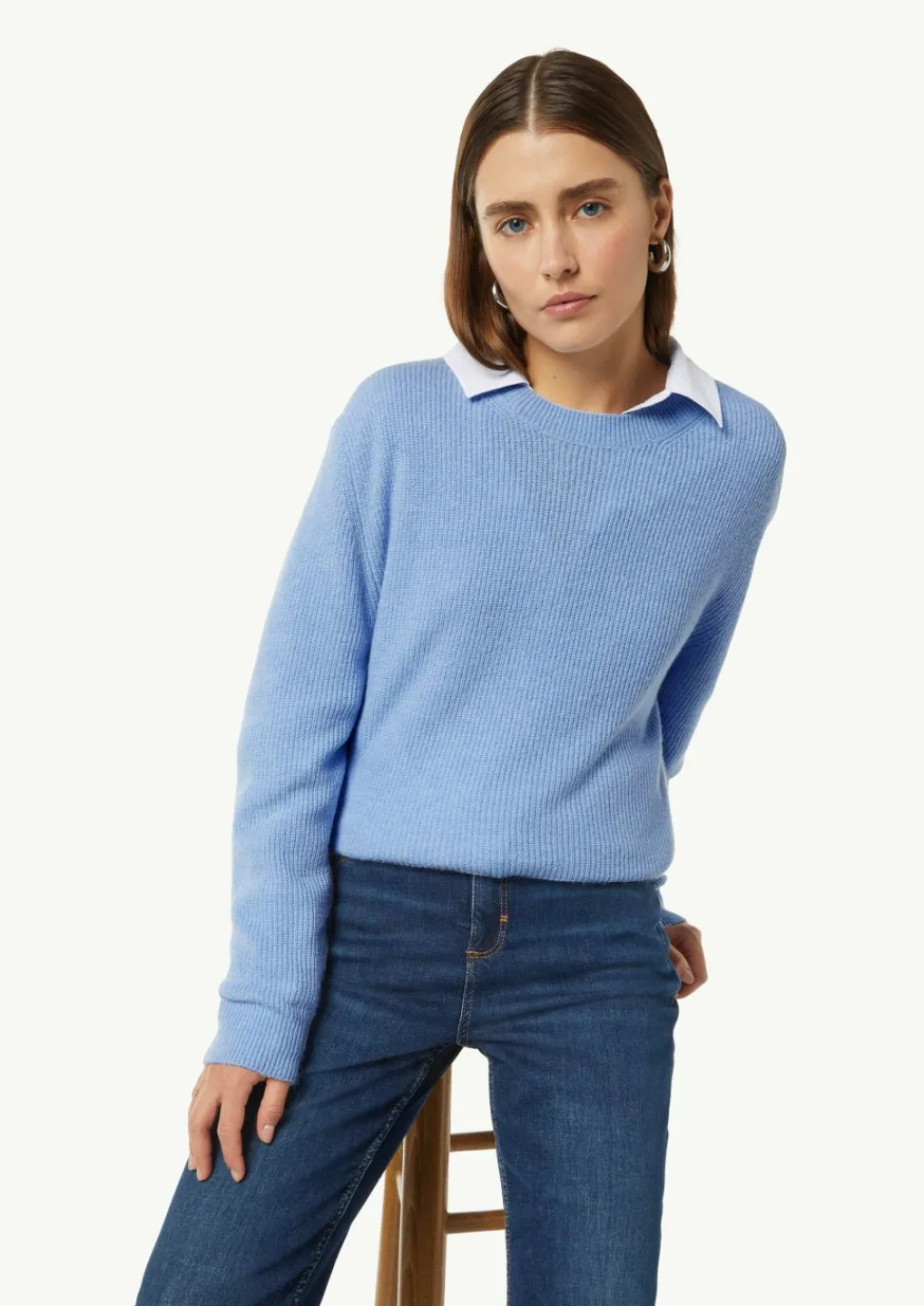 Strickpullover mit Rippstruktur-Comma Best