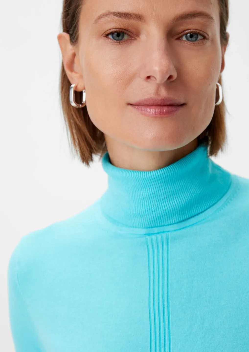 Strickpullover mit Rollkragen-Comma Fashion