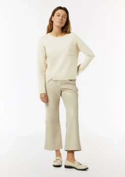 Strickpullover mit Schmuckdetail und Glitzergarn-Comma Fashion