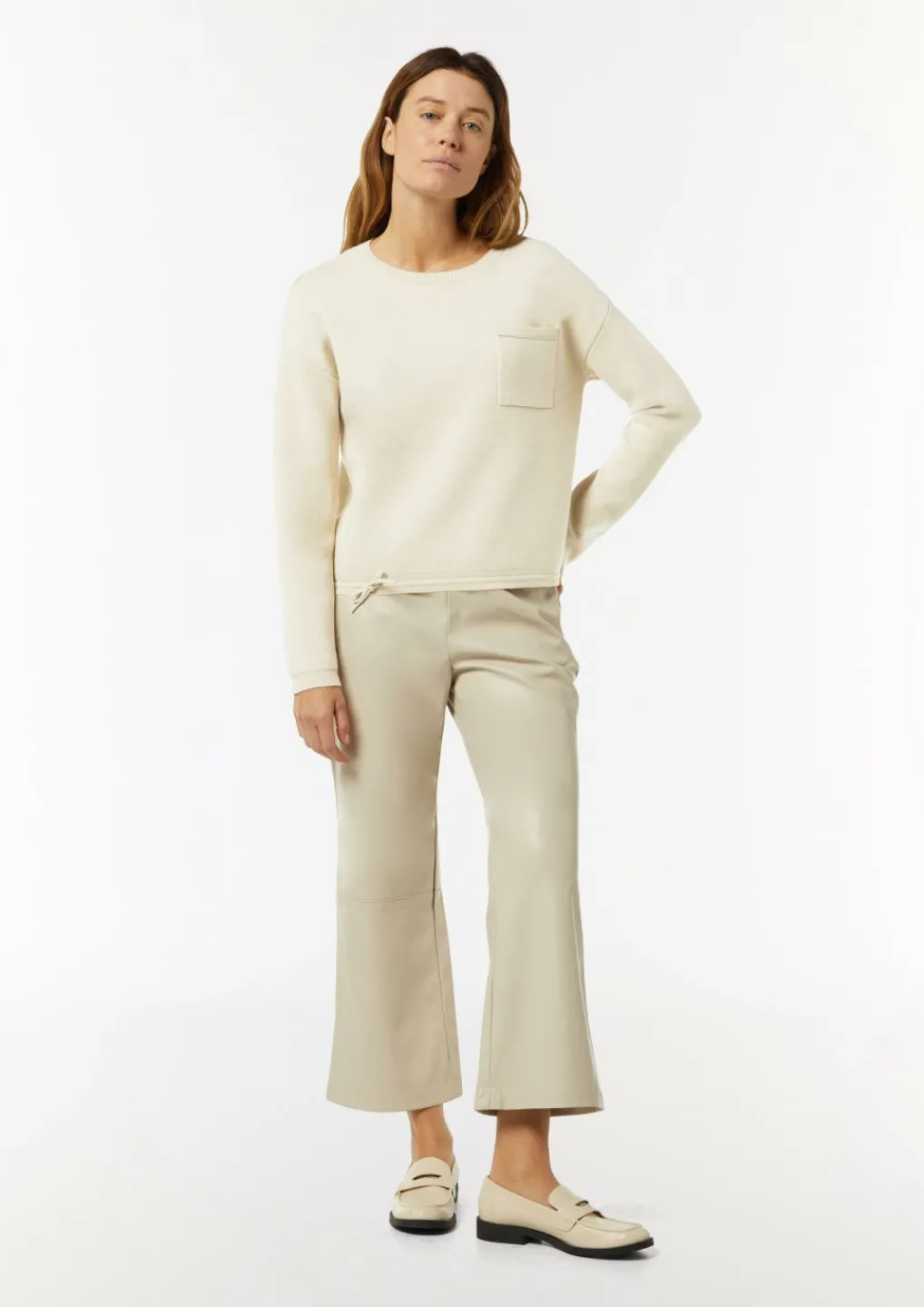 Strickpullover mit Schmuckdetail und Glitzergarn-Comma Fashion